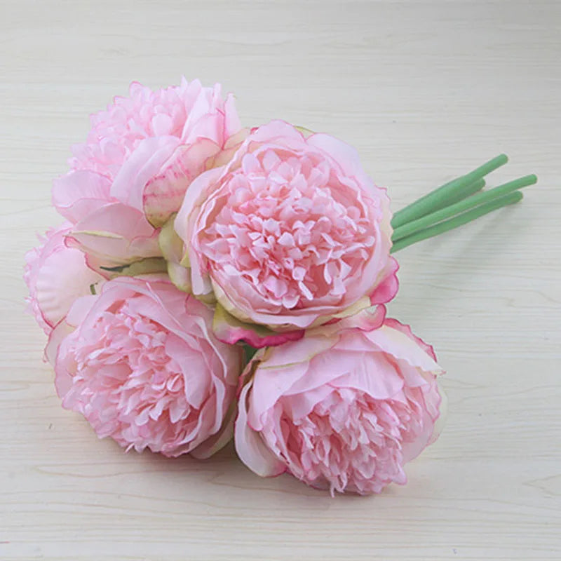 Skanto | Large Peony Silk Flower Bouquet Set