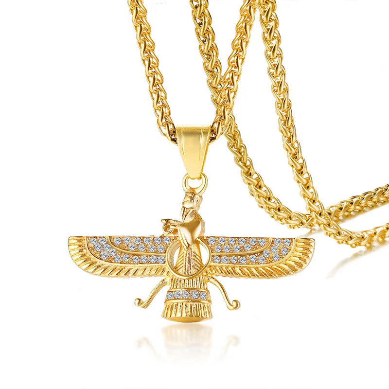 BowLift | Rhinestone Ahura Mazda Zoroastrian Pendant Necklace