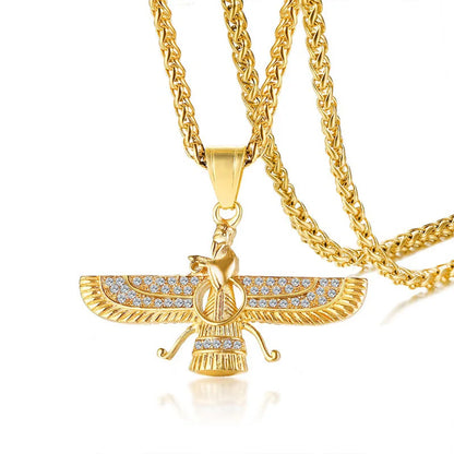 BowLift | Rhinestone Ahura Mazda Zoroastrian Pendant Necklace
