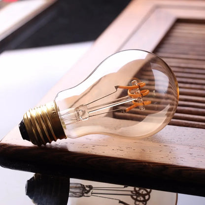 Skanto | Dimmable Vintage LED Bulb (3W, E27 Base) - Gold Spiral Filament for Chandeliers & Decorative Lighting
