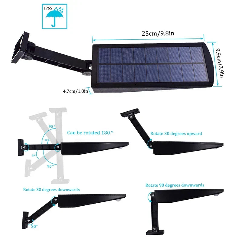 BowLift | Lumenova SolarTech Solar LED Wall Light 900lm | 48 LEDs | 4 Lighting Modes | Motion Sensor & Swivel Arm | IP65 Weatherproof