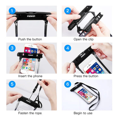 BowLift | Waterproof Smartphone Case DryVault | Full View Design | Side Accessible | With Carrying Strap