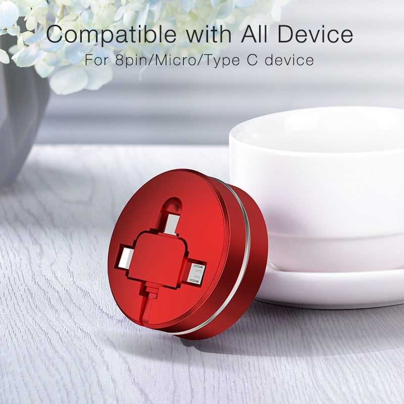 3 in 1 retractable charging cable | Brehn