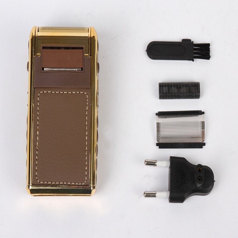 BowLift | Retro Leather Travel Electric Shaver