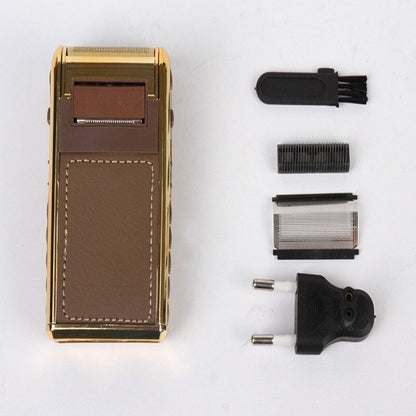 BowLift | Retro Leather Travel Electric Shaver