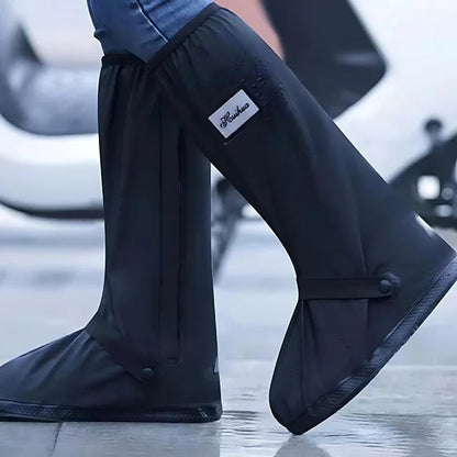 Waterproof overshoes with secure grip