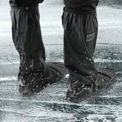 Waterproof overshoes with secure grip