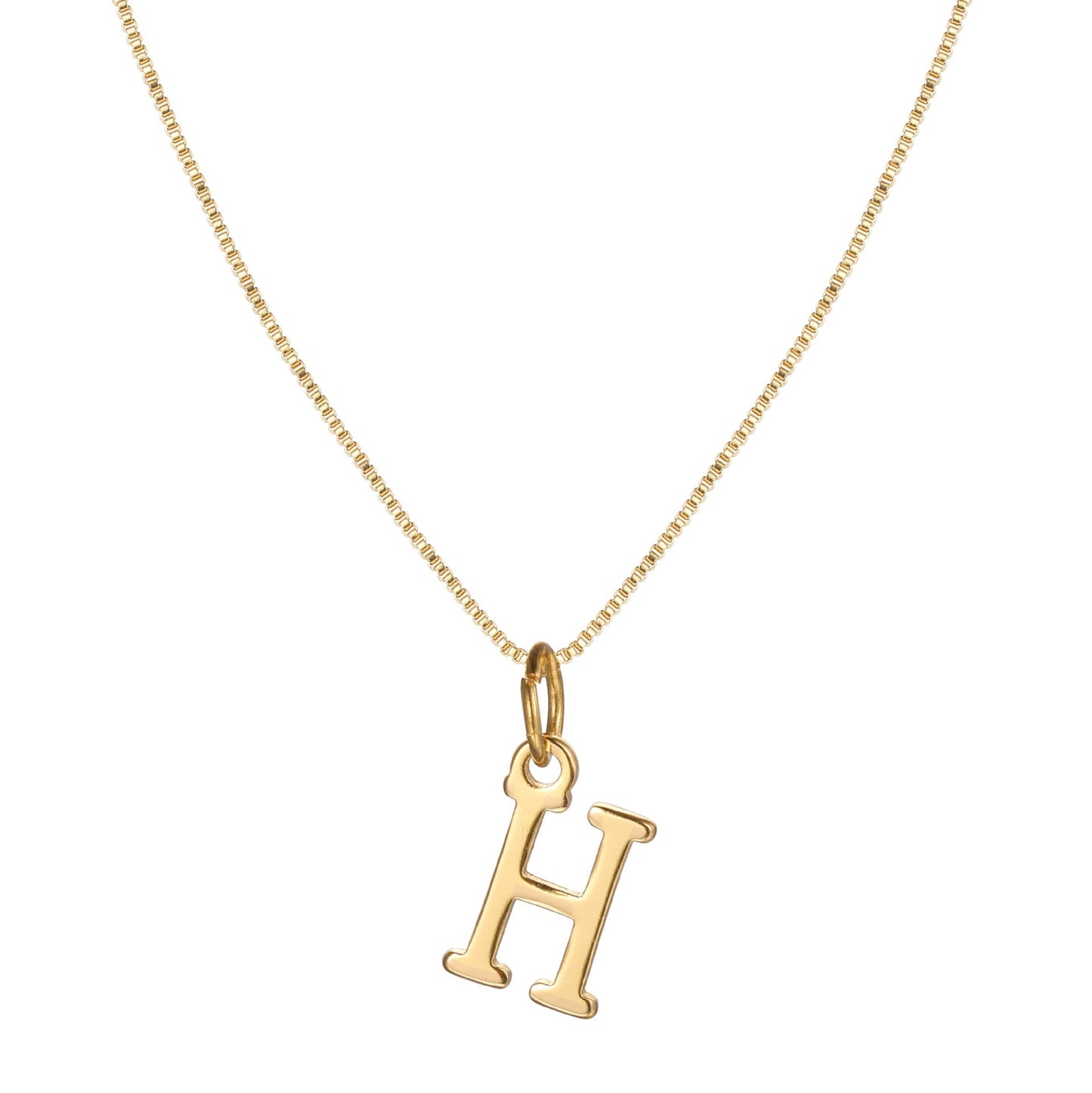 Skanto | 14k Minimal Serif Initial Necklace
