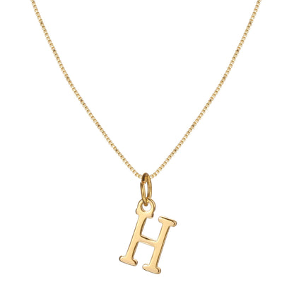 Skanto | 14k Minimal Serif Initial Necklace