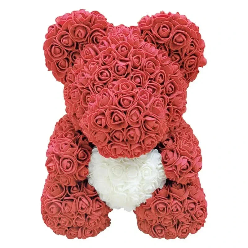 BowLift | Rose Teddy Bear with Handmade Foam Roses – 40cm