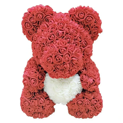 BowLift | Rose Teddy Bear with Handmade Foam Roses – 40cm