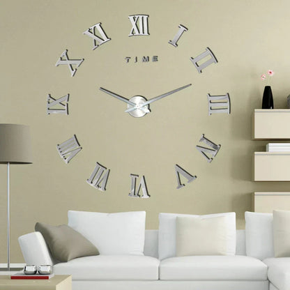 Large Modern Roman Numeral Wall Clock – Stylish Decorative Clock for Living Room, Bedroom, and Office
