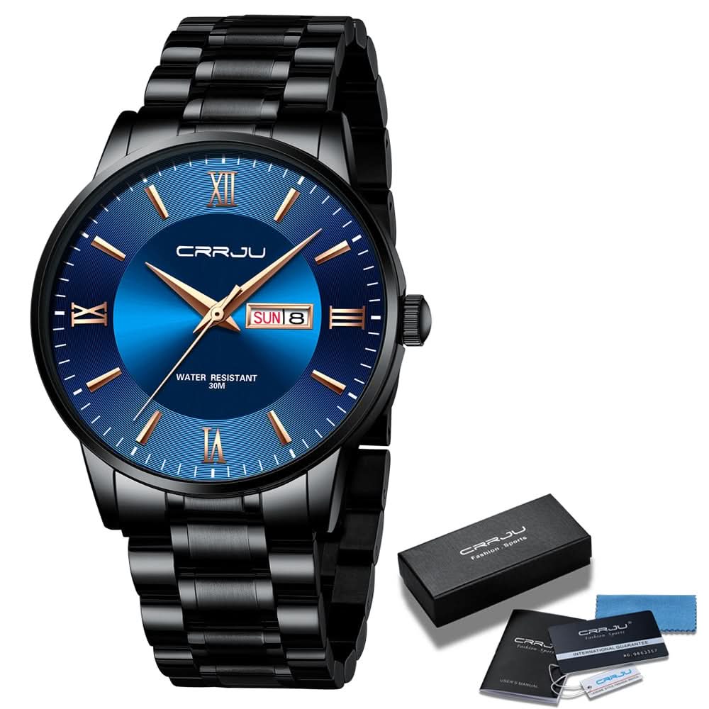 BowLift | Men’s Stainless Steel Waterproof Sport Quartz Watch