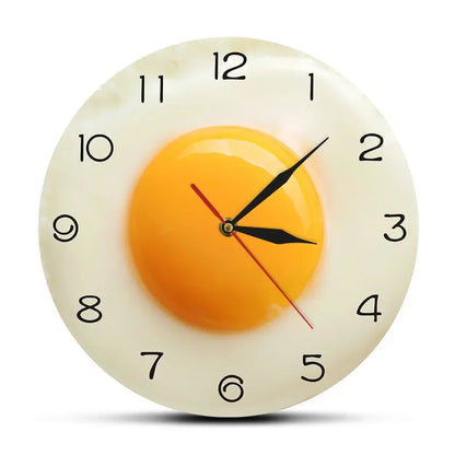 Frendorf | Wall Clock in Fried Egg Design | Humorous Modern Wall Decoration