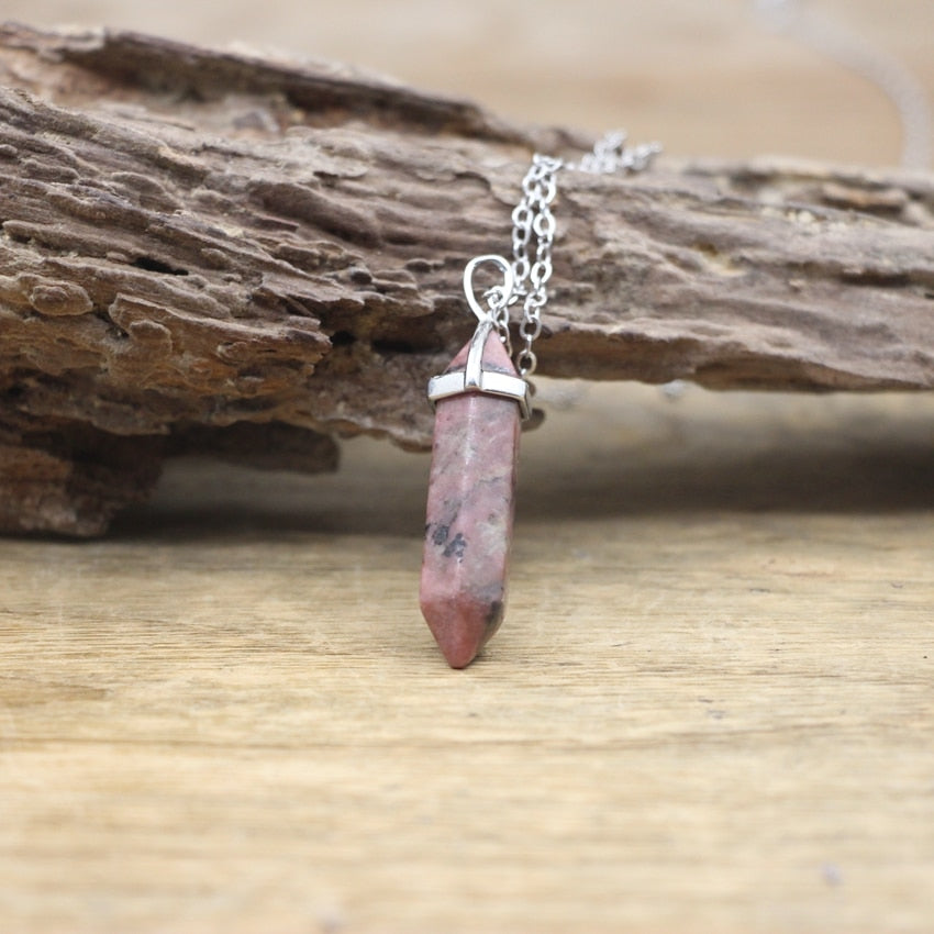 Skanto | Hexagon Natural Stone Chakra Necklace