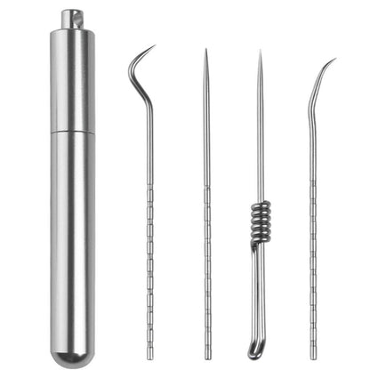 BowLift | Minty Portable Metal Toothpick Cleaner Set
