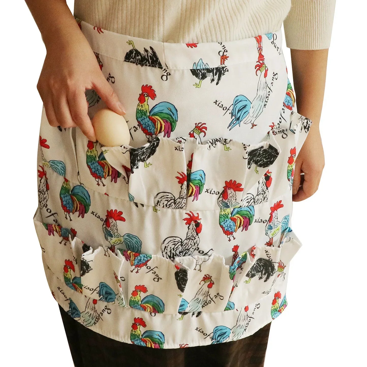 Skanto | Skanto Egg Collecting Harvest Apron - Farm & Garden Apron with Pockets for Chicken, Duck & Goose Eggs
