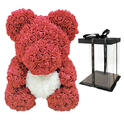 BowLift | Rose Teddy Bear with Handmade Foam Roses – 40cm