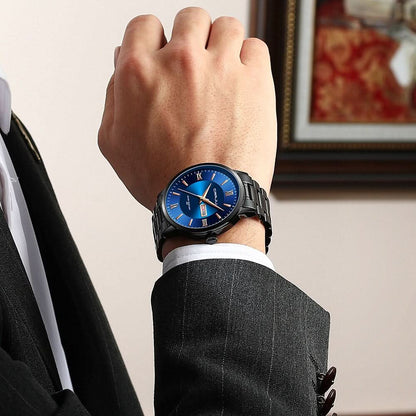 BowLift | Men’s Stainless Steel Waterproof Sport Quartz Watch
