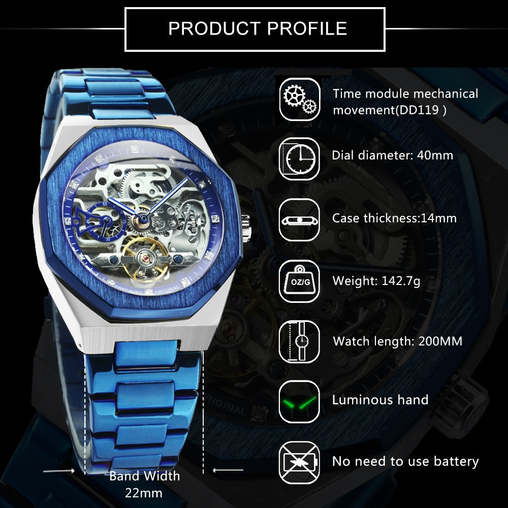 BowLift | Royale Skeleton Mechanical Men Watch
