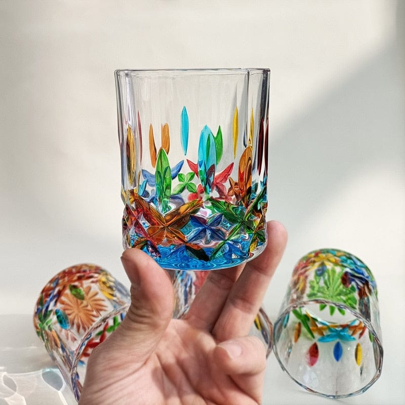Hand-painted Murano glass Bowlift