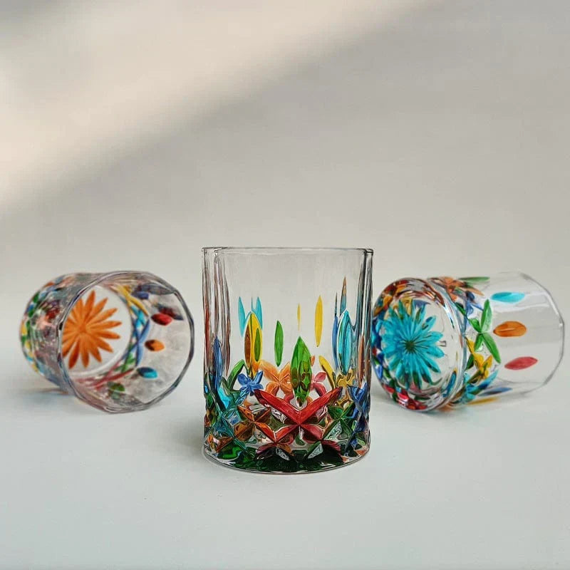 Hand-painted Murano glass Bowlift