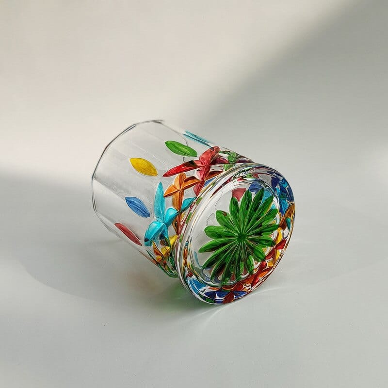 Hand-painted Murano glass Bowlift