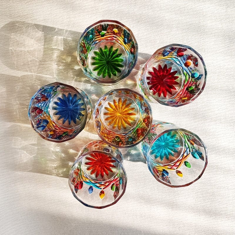Hand-painted Murano glass Bowlift