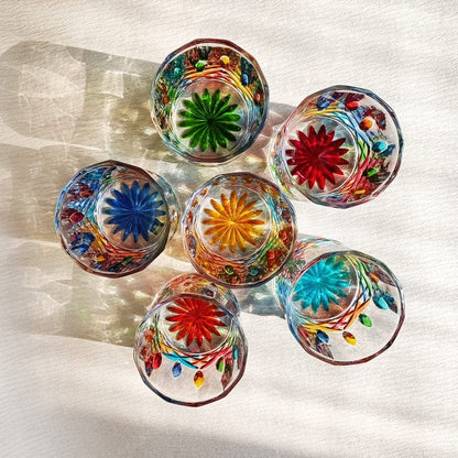 Hand-painted Murano glass Bowlift