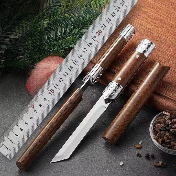 Handcrafted Japanese-Style Wooden Handle Utility Knife | Bowlift