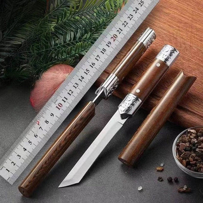 Handcrafted Japanese-Style Wooden Handle Utility Knife | Bowlift