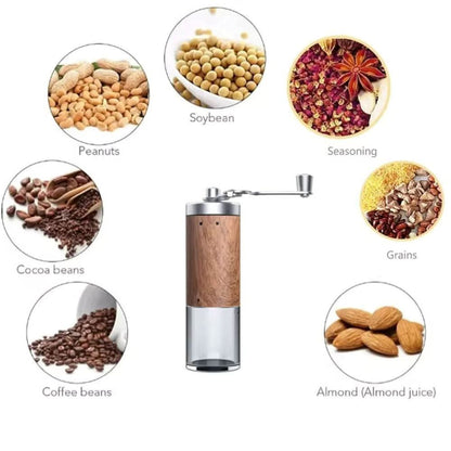 Skanto | Portable Wooden Coffee Grinder for Coffee and Spices
