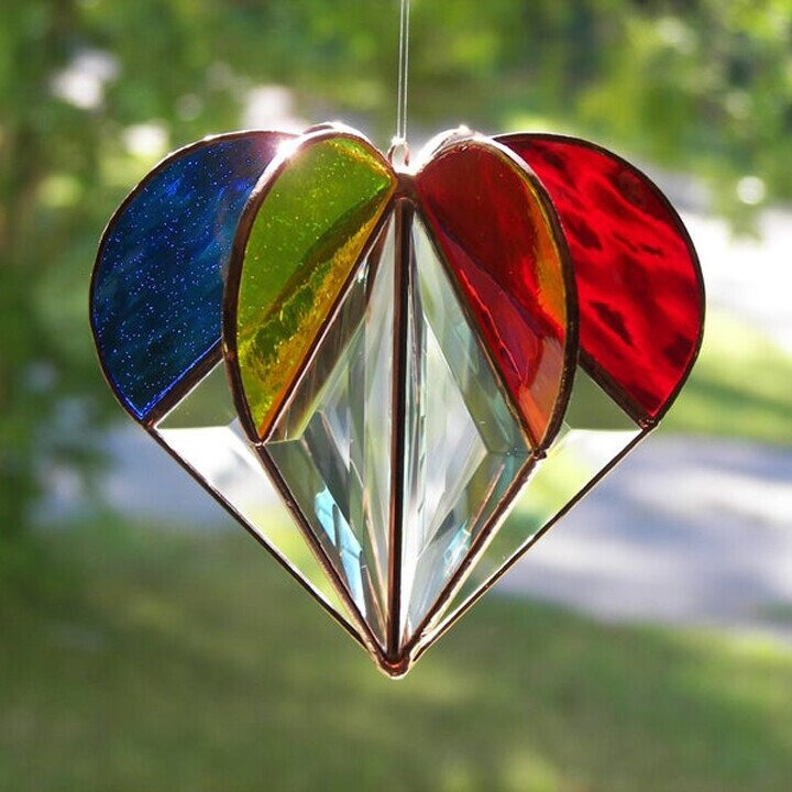 Skanto | Handmade Heart Acrylic Sun Catcher Decoration