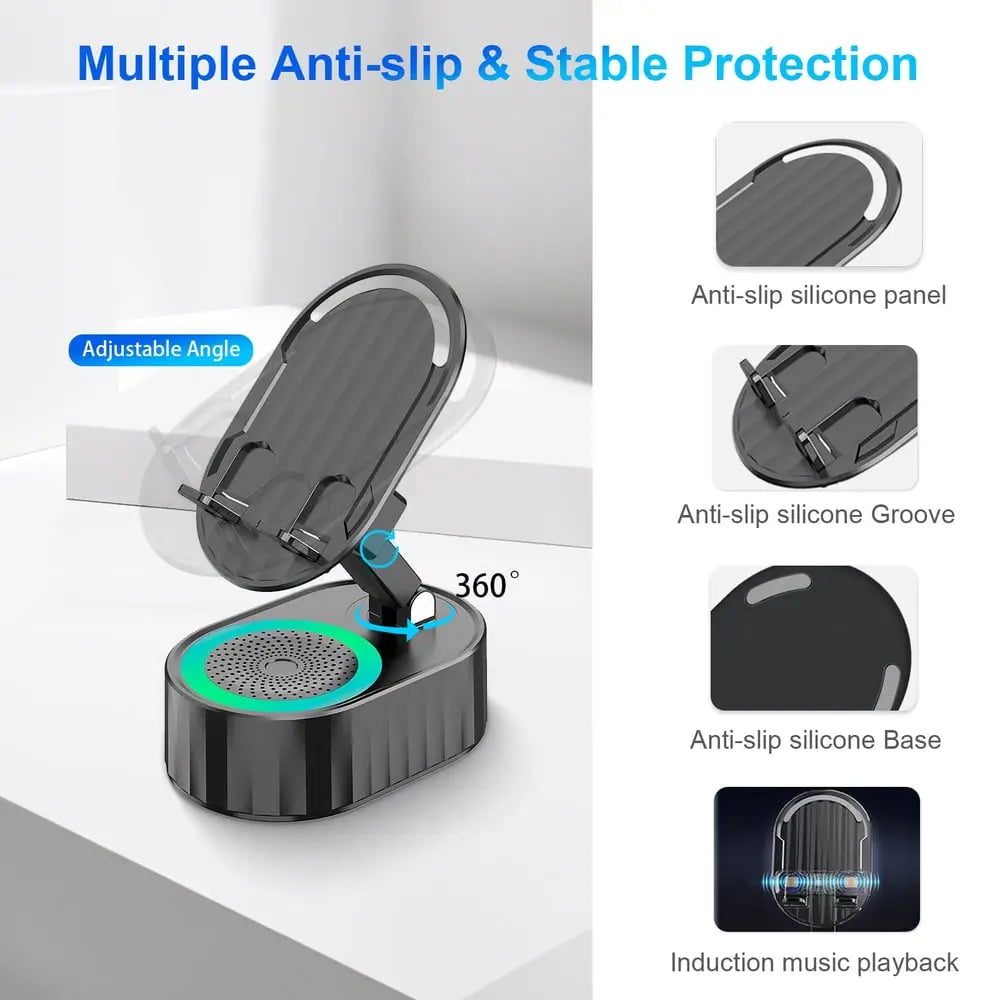 BowLift | Handy Stand with Induction Speaker & Power Bank