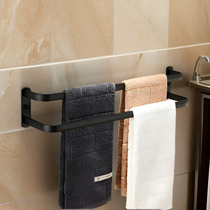 HangEase 3-tier wall-mounted towel rack – Aluminium space-saving design