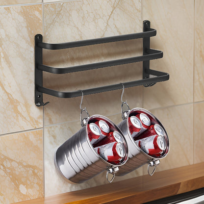 HangEase 3-tier wall-mounted towel rack – Aluminium space-saving design