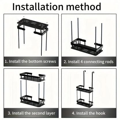 Skanto | Stainless Steel Bathroom Hanging Caddy Racks