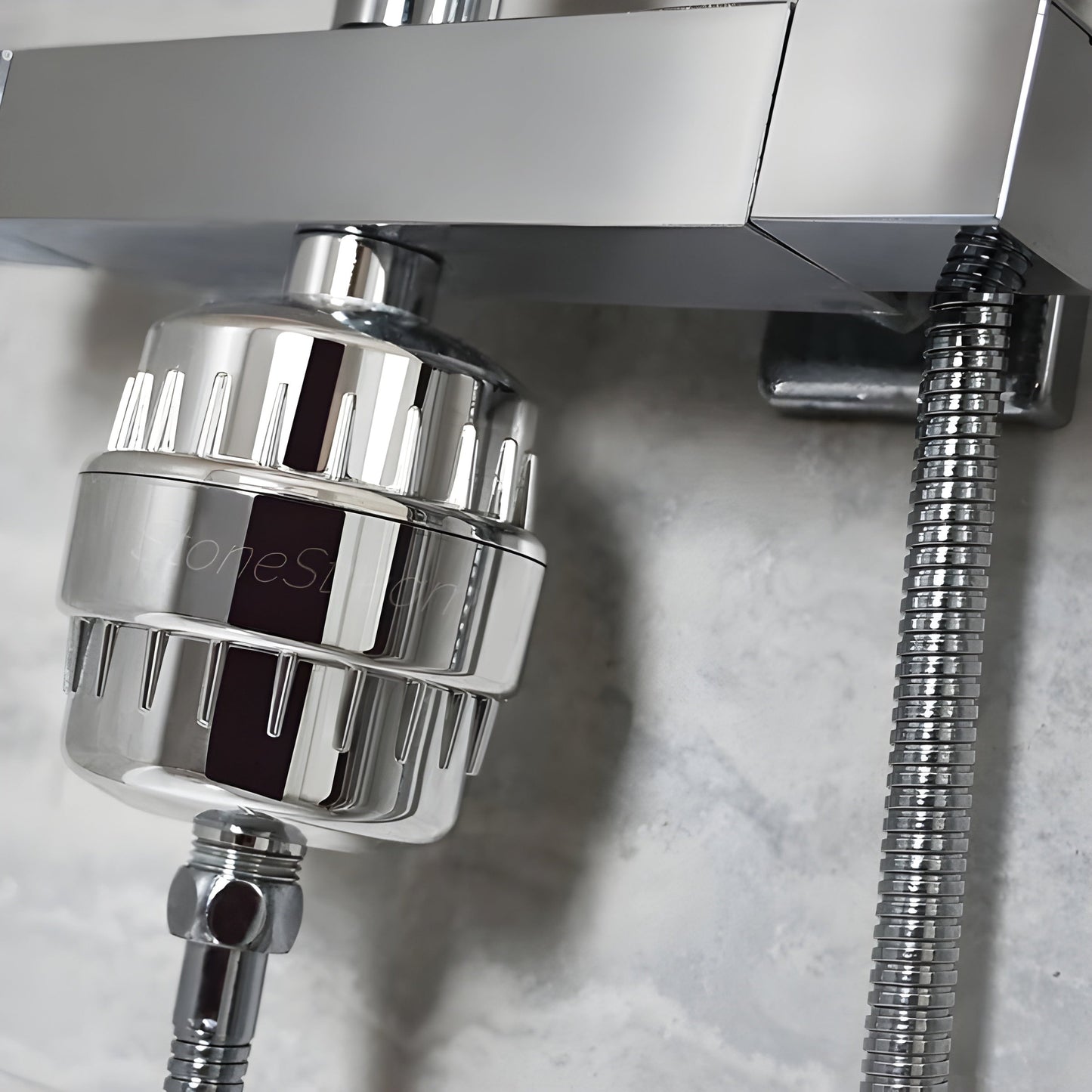 Shower filter for purer water – Removes chlorine and impurities | For a refreshing and skin-friendly shower experience | Brehn