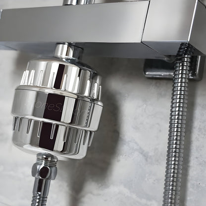 Shower filter for purer water – Removes chlorine and impurities | For a refreshing and skin-friendly shower experience | Brehn