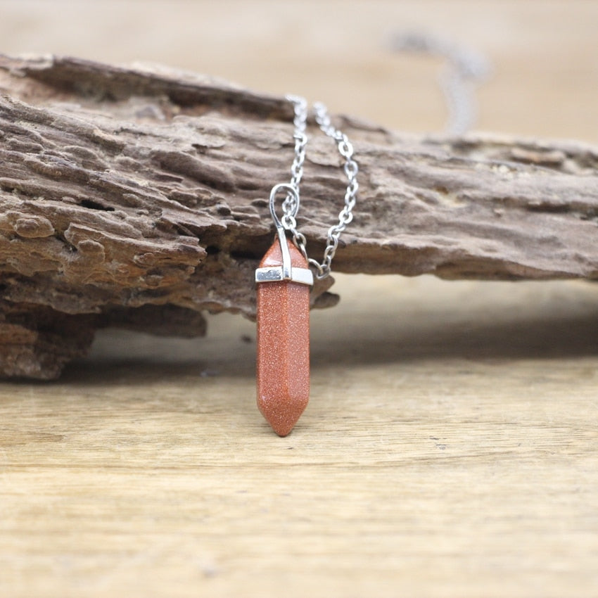 Skanto | Hexagon Natural Stone Chakra Necklace