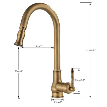 Antique brass faucet – Vintage design for the kitchen | Bowlift
