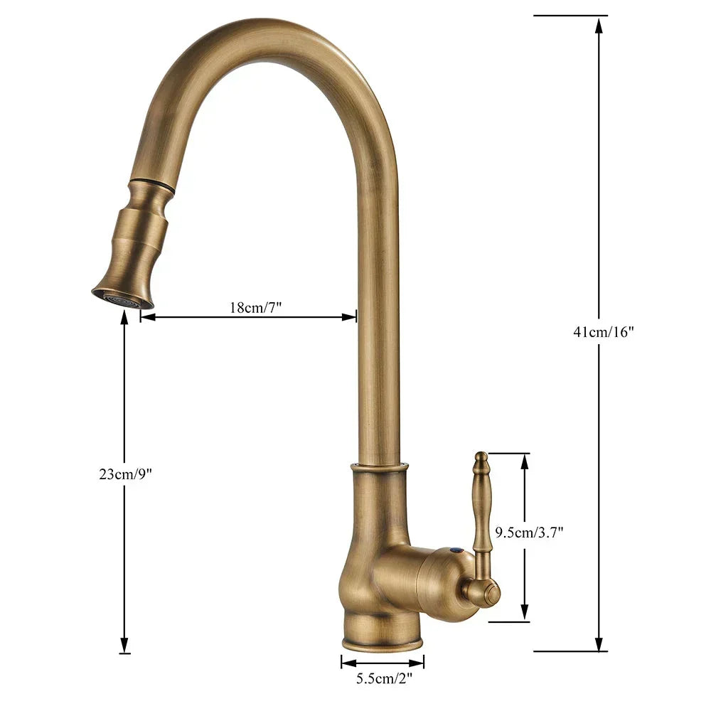 Antique brass faucet – Vintage Design for the kitchen | Karnz
