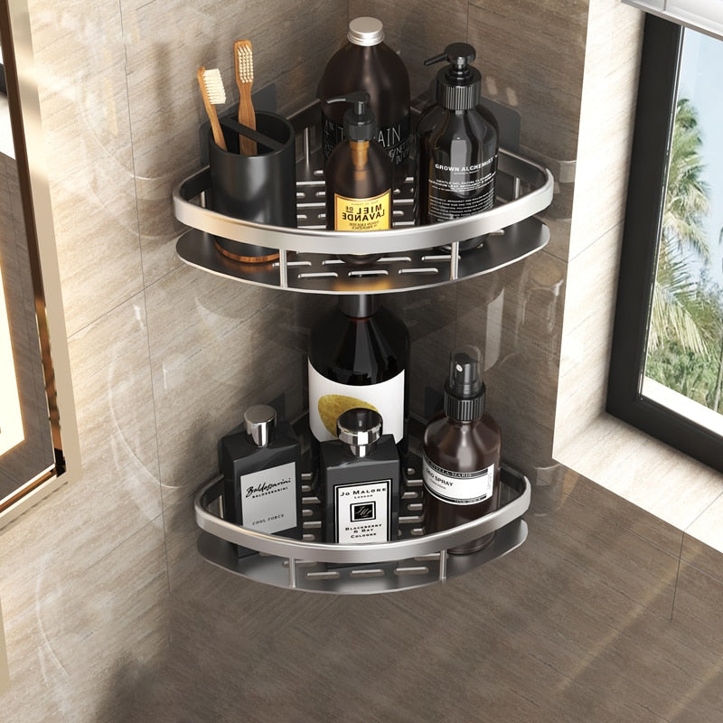 BowLift | Bathroom shelves corner shelf without drilling shower shelf holder