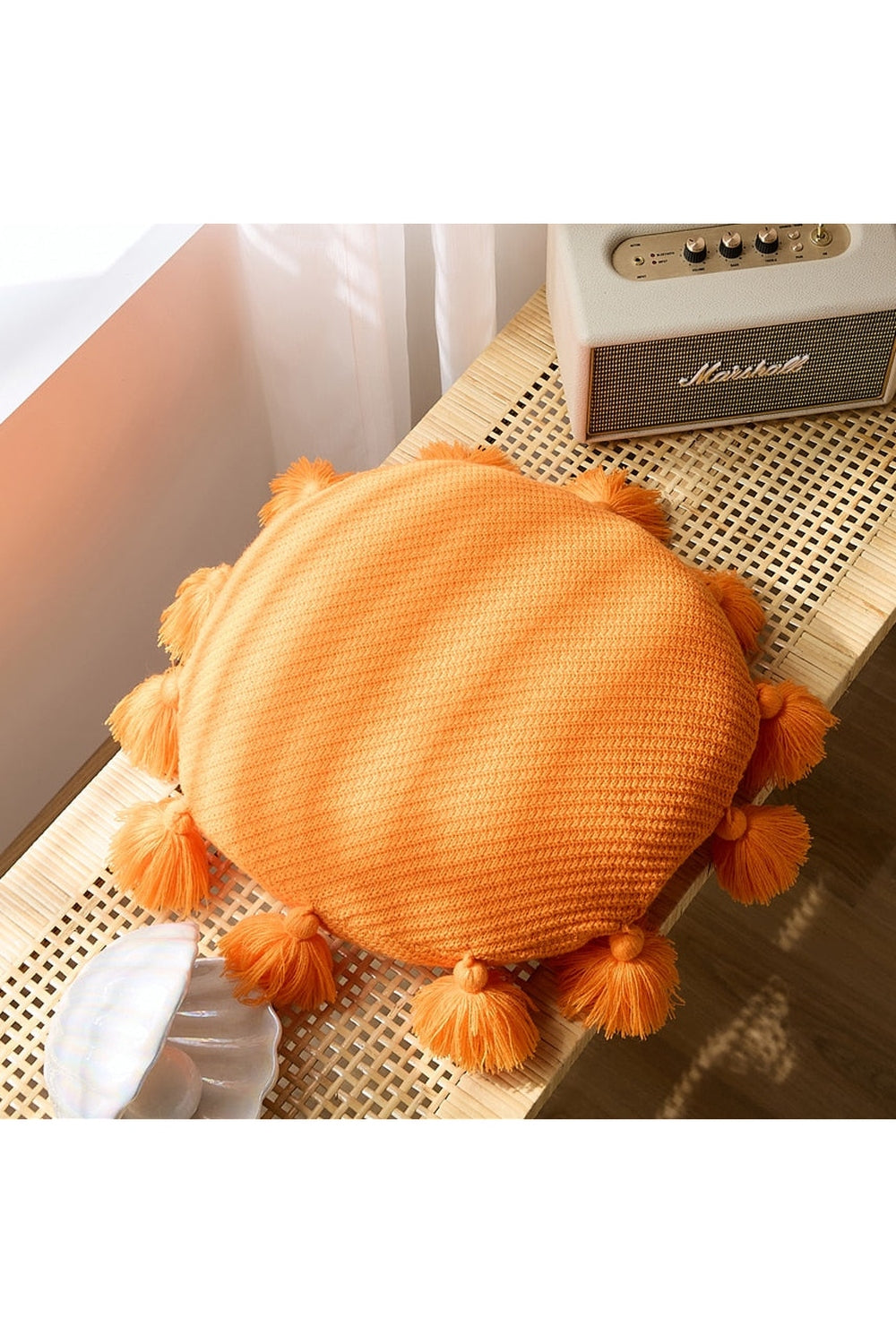 Fringe round seat cushion | Bowlift