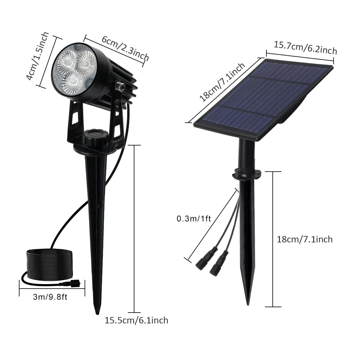 Solar Spotlights 5-Piece Set Bowlift