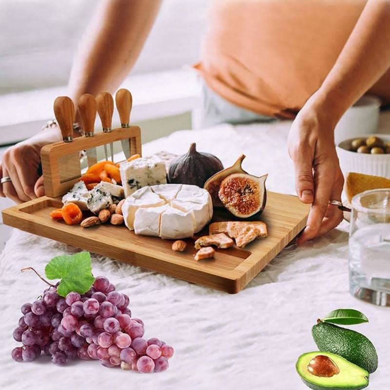 Skanto | CheeseLux – Premium Bamboo Cheese Board Set