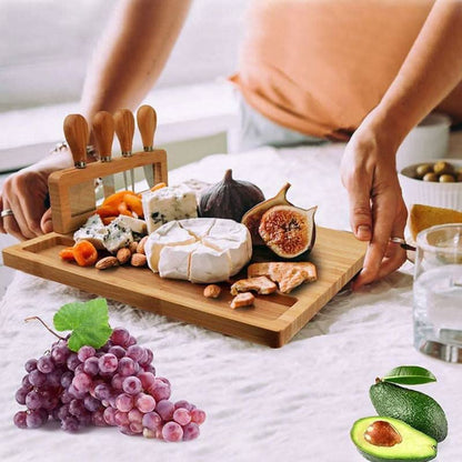Skanto | CheeseLux – Premium Bamboo Cheese Board Set