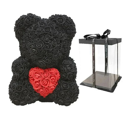 BowLift | Rose Teddy Bear with Handmade Foam Roses – 40cm