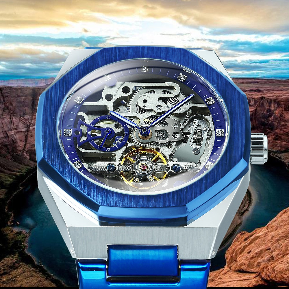 Karnz | Royale Skeleton Mechanical Men's Watch