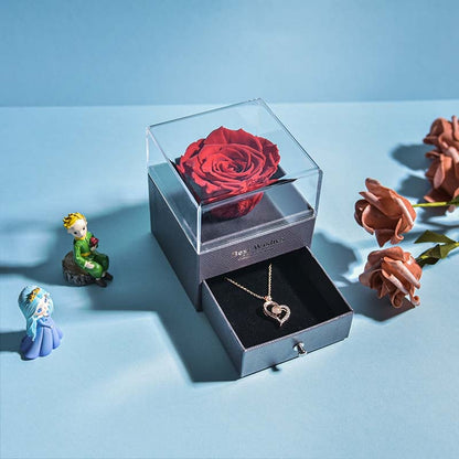 Skanto | Natural Eternal Rose Necklace Jewelry Box